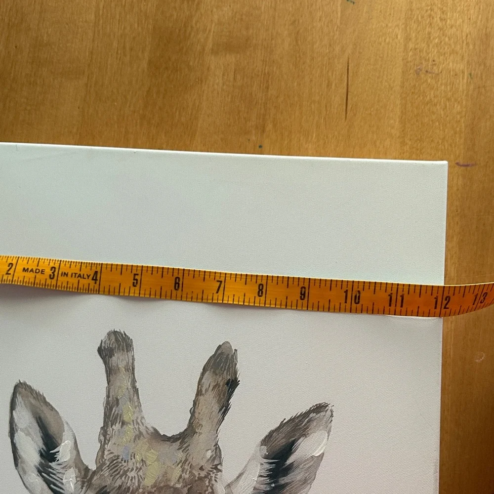 Giraffe Canvas Wall Art - Brown and Cream